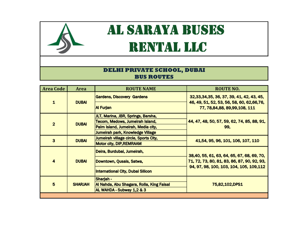Al Saraya Buses Rental Llc