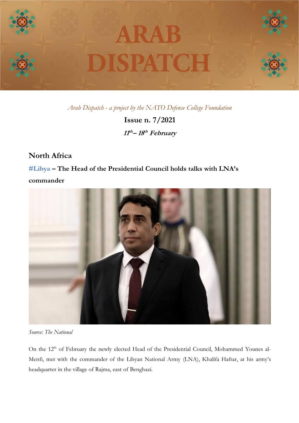 Issue N. 7/2021 North Africa