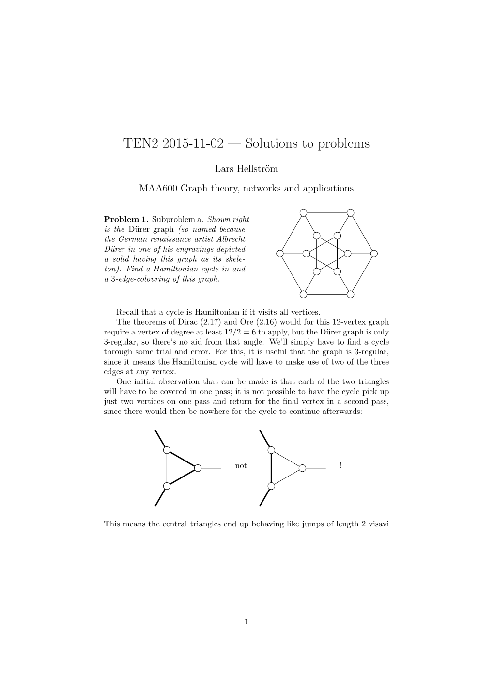 TEN2 2015-11-02 — Solutions to Problems