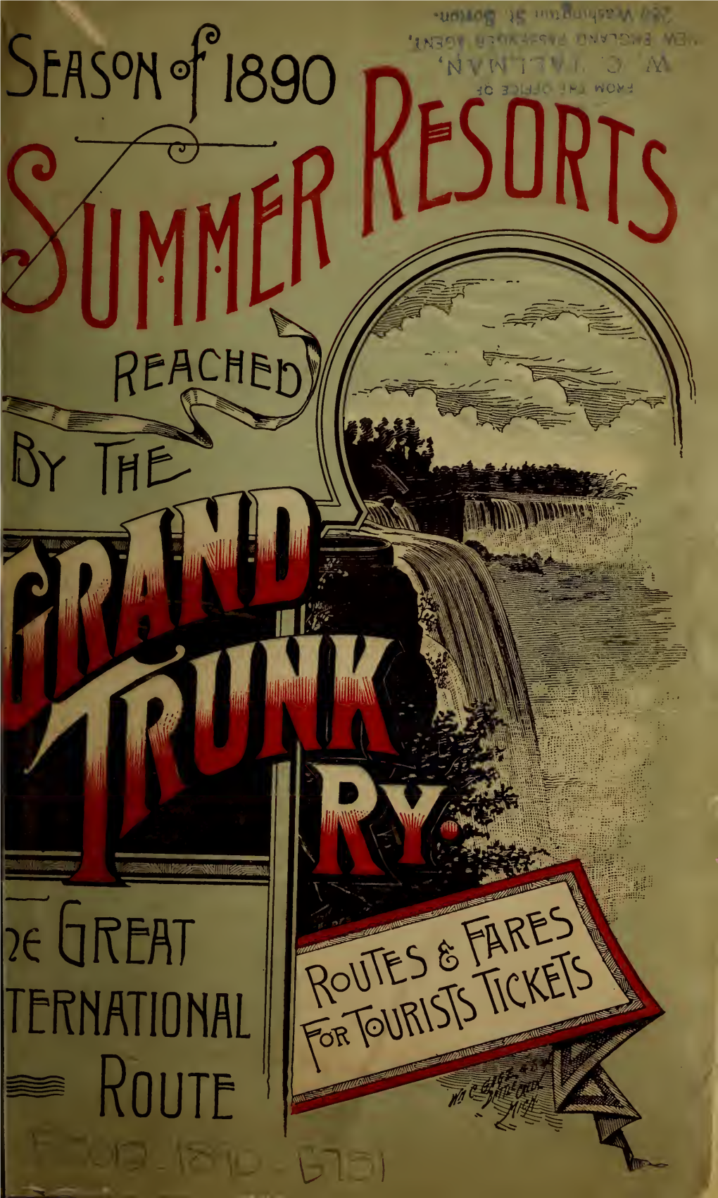 Season of 1890. Summer Resorts Reached by the Grank Trunk Railway