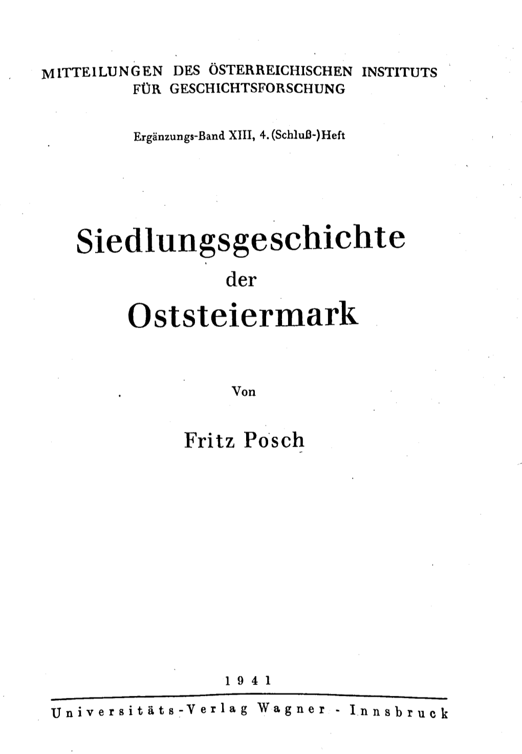 Siedlungsgeschichte Oststeiermark