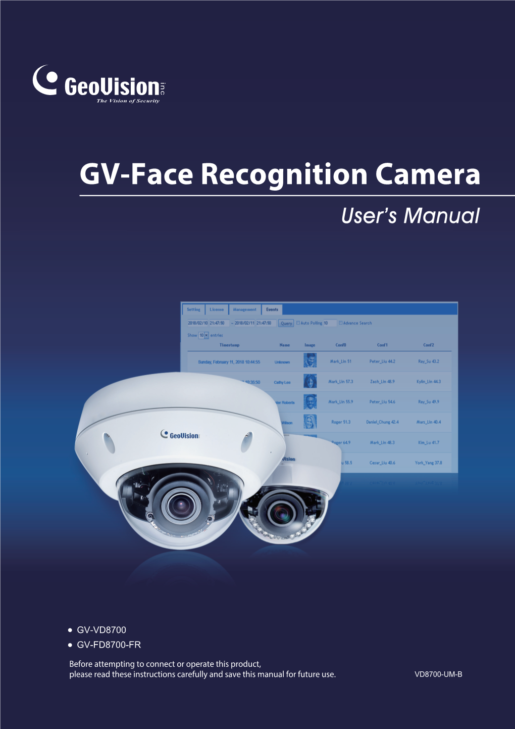GV-Face Recognition Camera User’S Manual