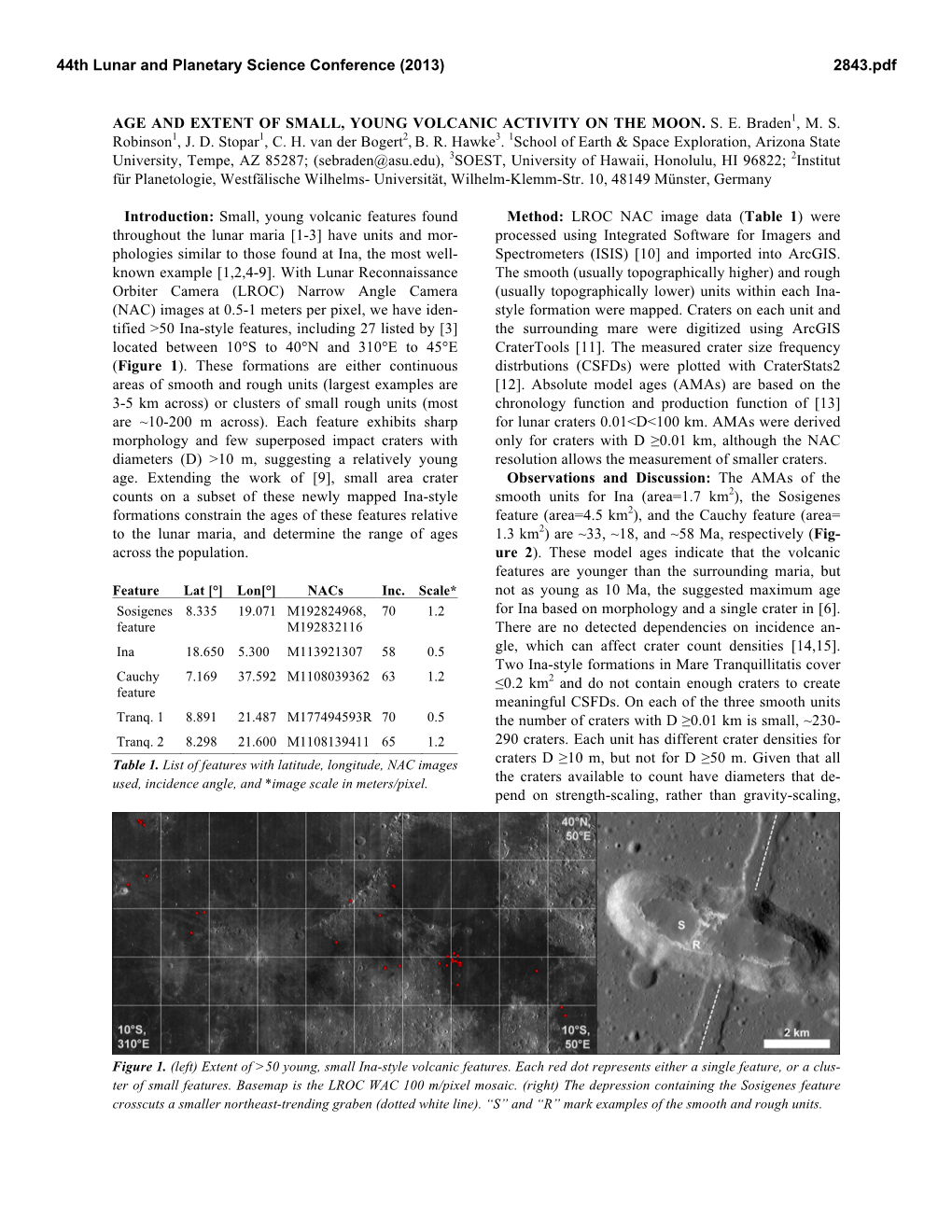 Age and Extent of Small, Young Volcanic Activity on the Moon