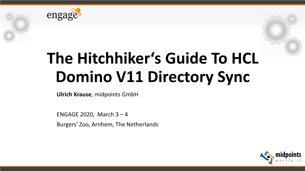 The Hitchhiker's Guide to HCL Domino V11 Directory Sync