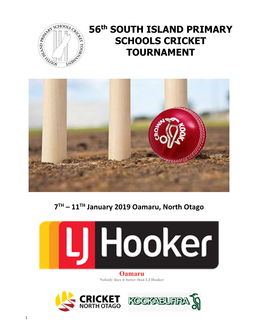 56Th SOUTH ISLAND PRIMARY SCHOOLS CRICKET TOURNAMENT