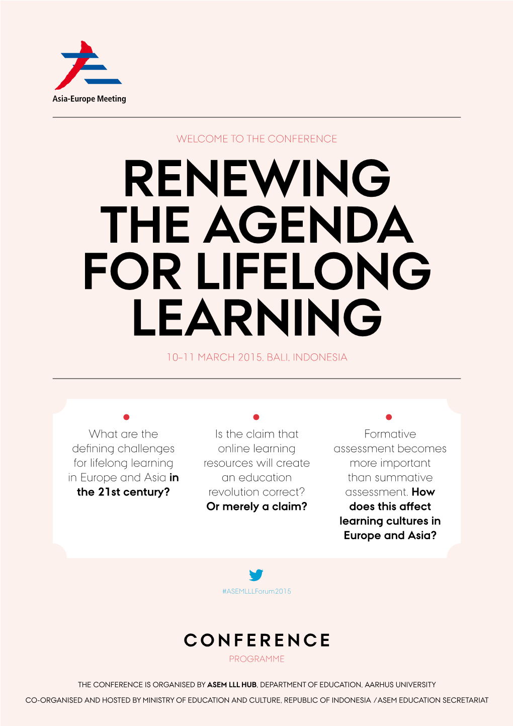 Renewing the Agenda for Lifelong Learning 10–11 March 2015, Bali, Indonesia