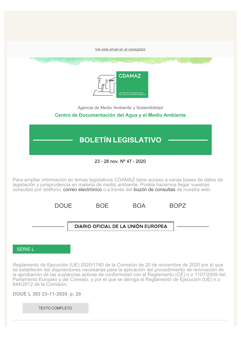 Boletín Legislativo Nº 47