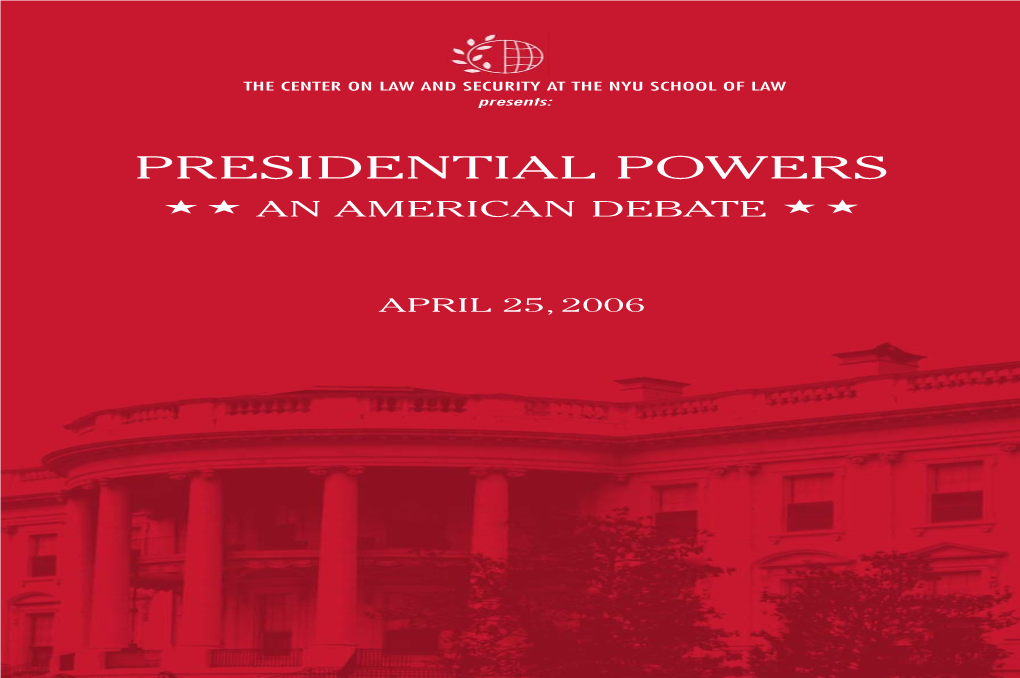 Presidential Powers ★★ an American Debate ★★