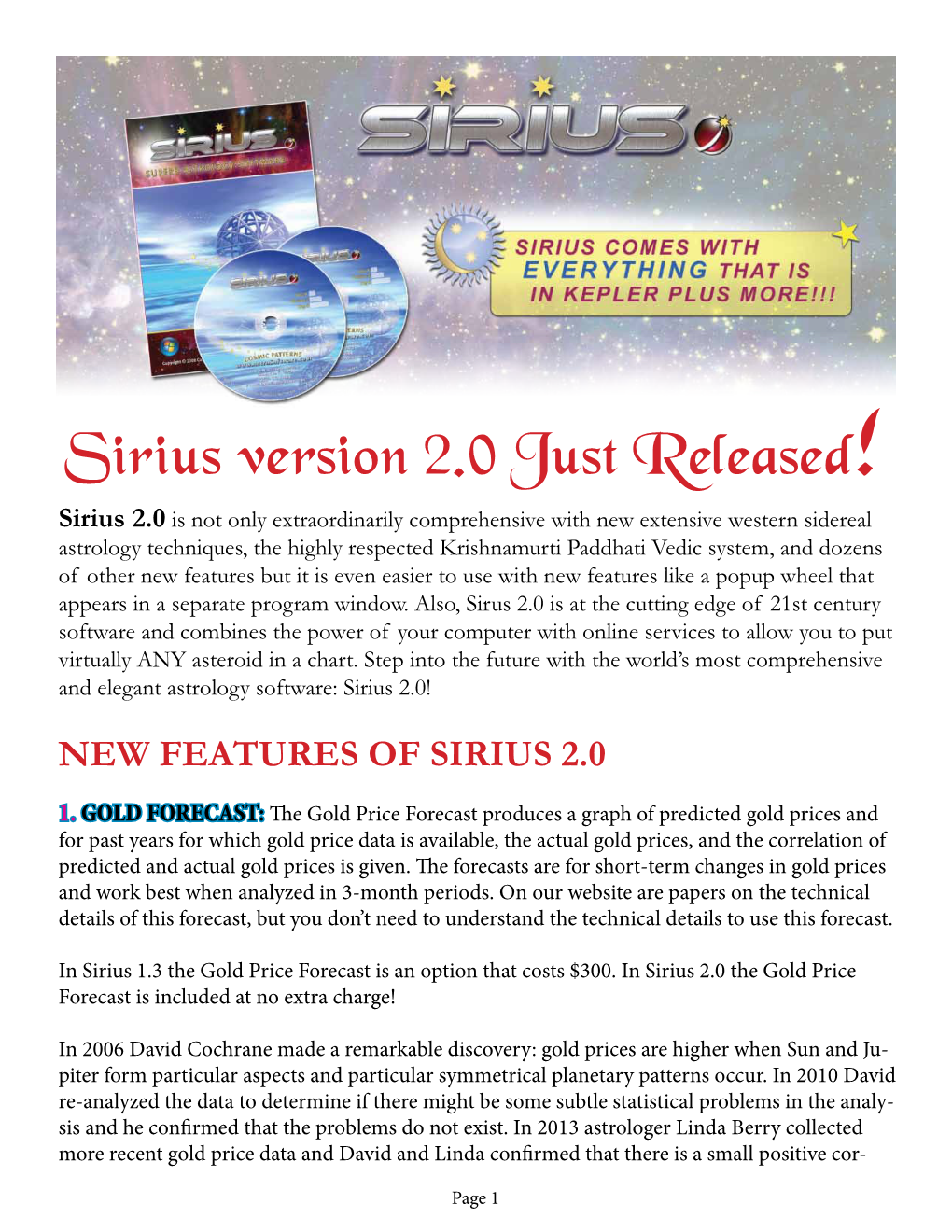 Sirius Version 2.0 Just Released!