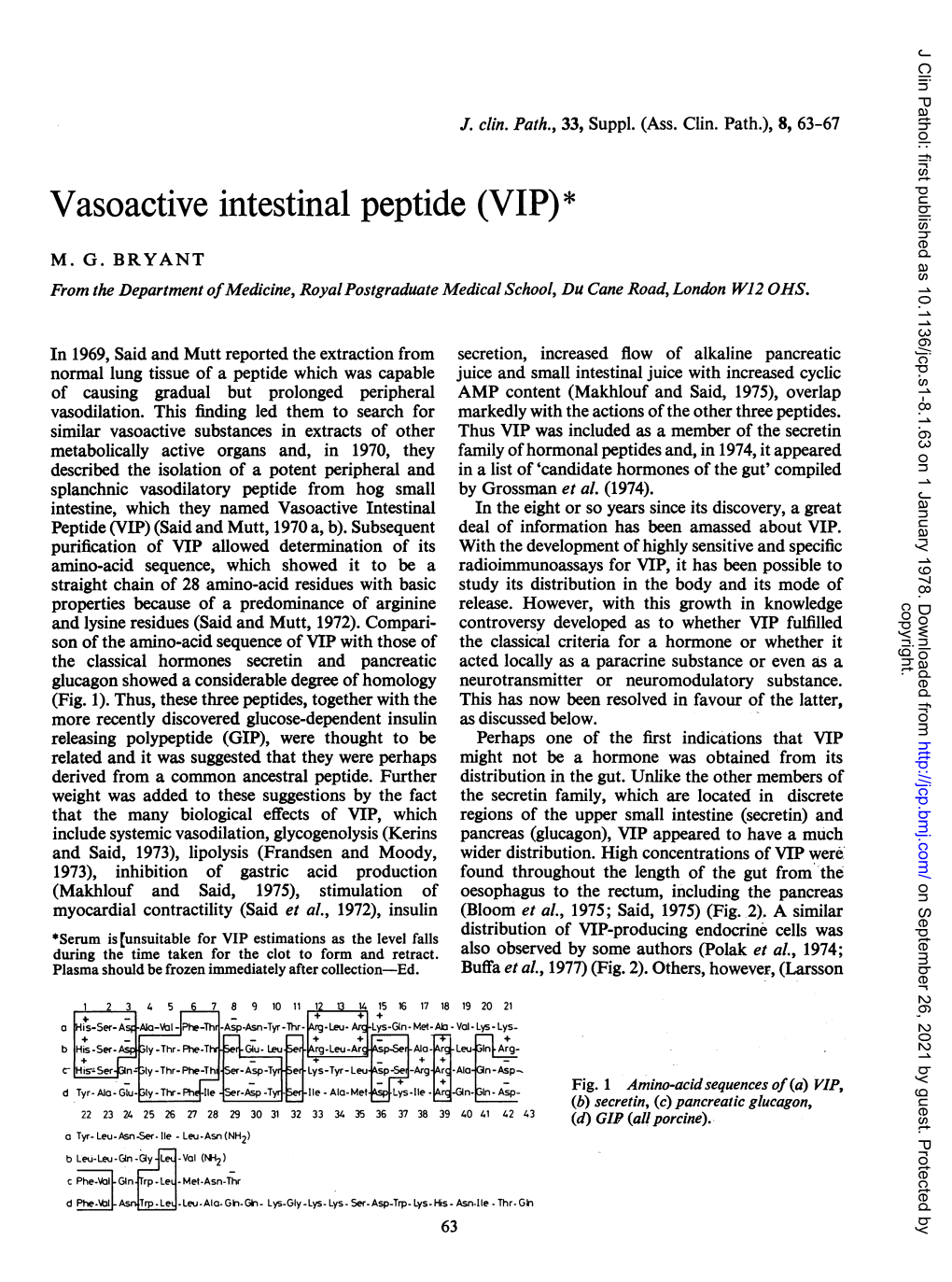 Vasoactive Intestinal Peptide (VIP)*