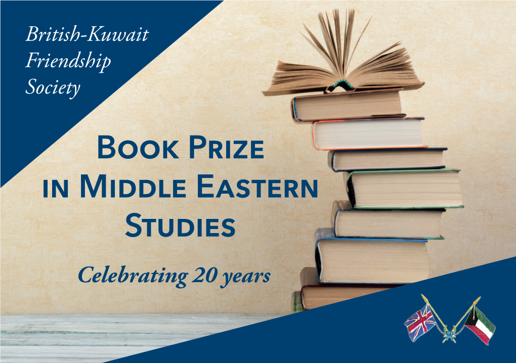 Book Prize in Middle Eastern Studies Celebrating 20 Years the Prize 2