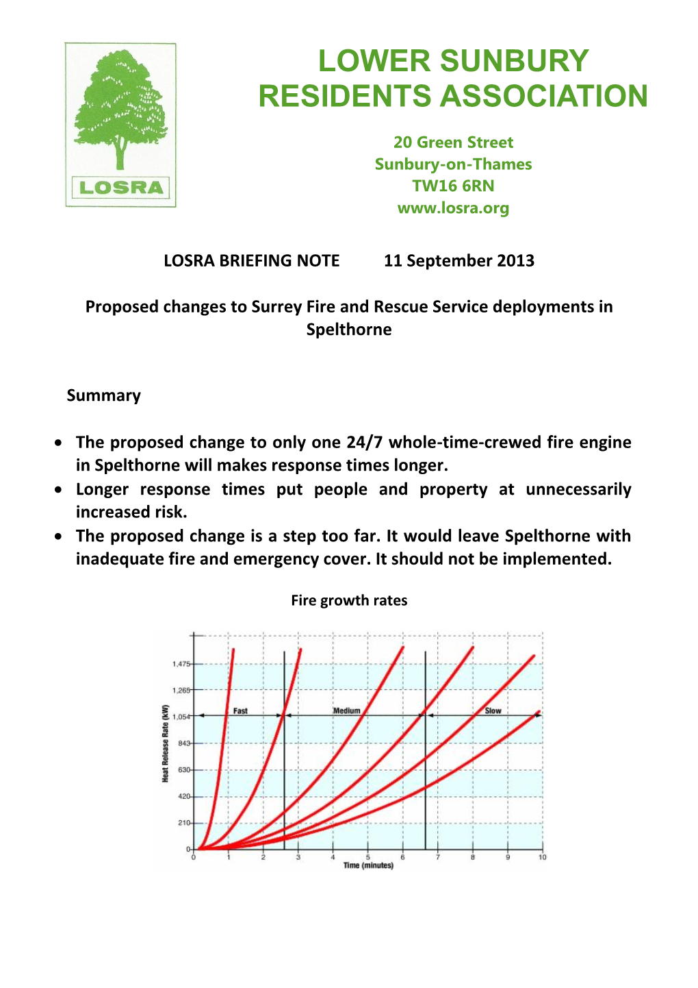 LOSRA BRIEFING NOTE 11 September 2013 Proposed