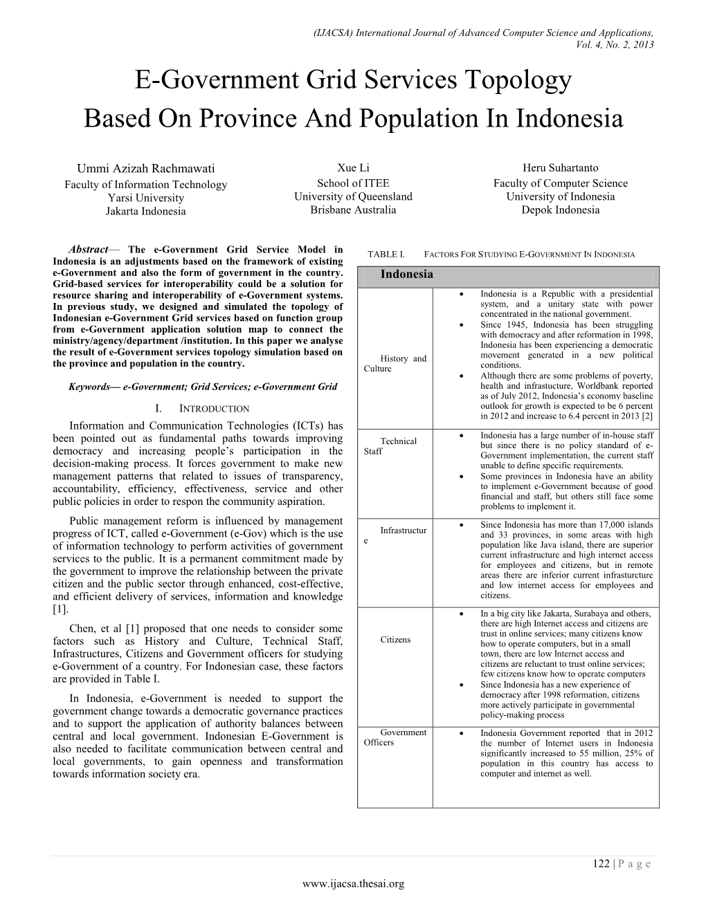 E-Government Grid Services Topology Based on Province and Population in Indonesia
