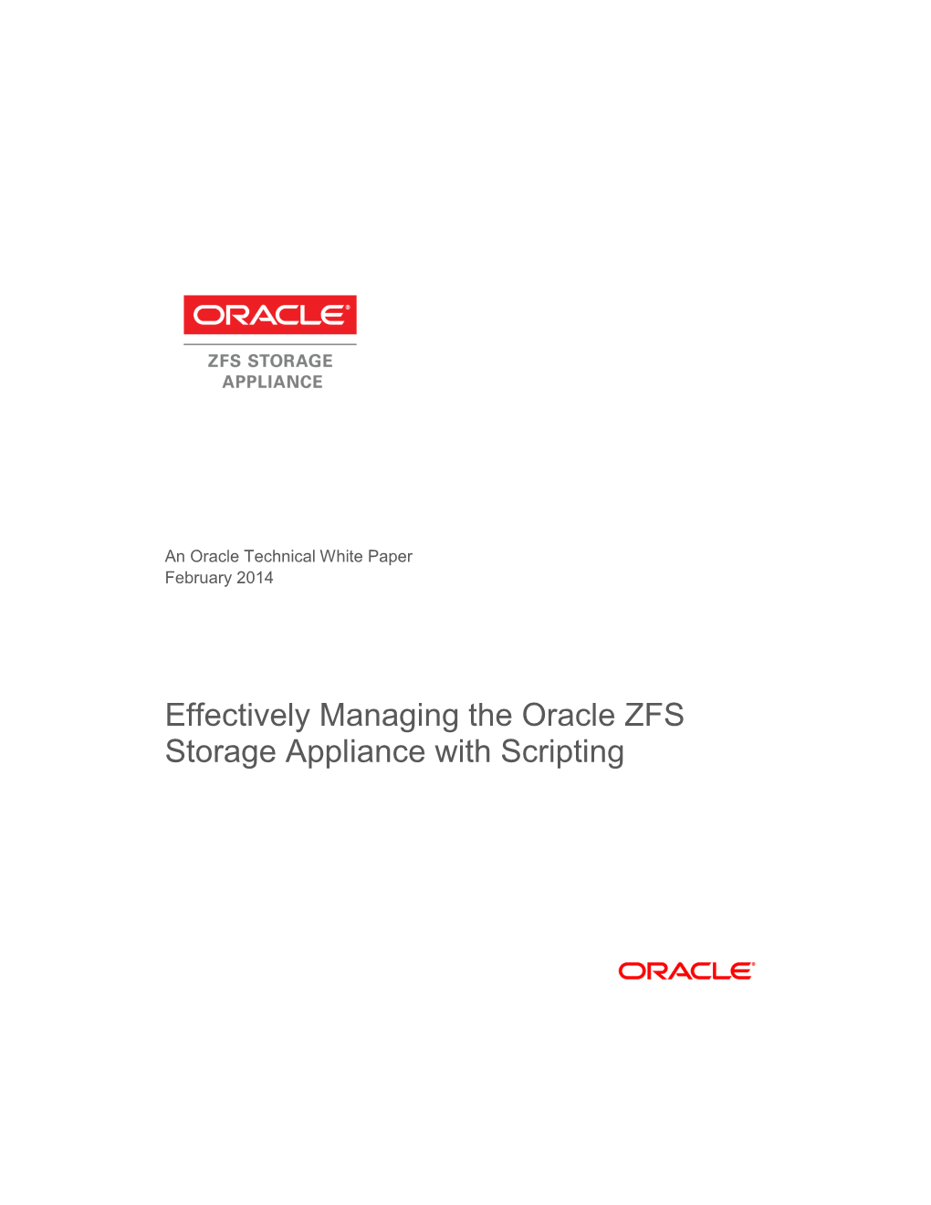 Effectively Managing Oracle ZFS Storage Appliances with Scripting