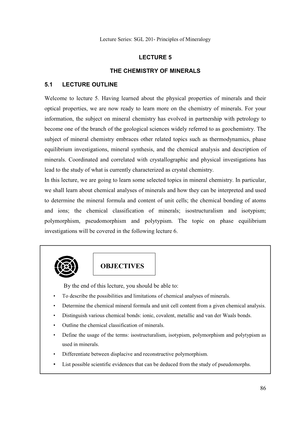 Lecture 5- Chemistry of Minerals Revised