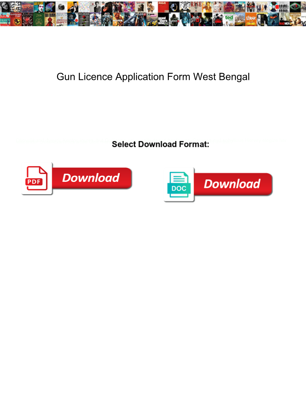 Gun Licence Application Form West Bengal