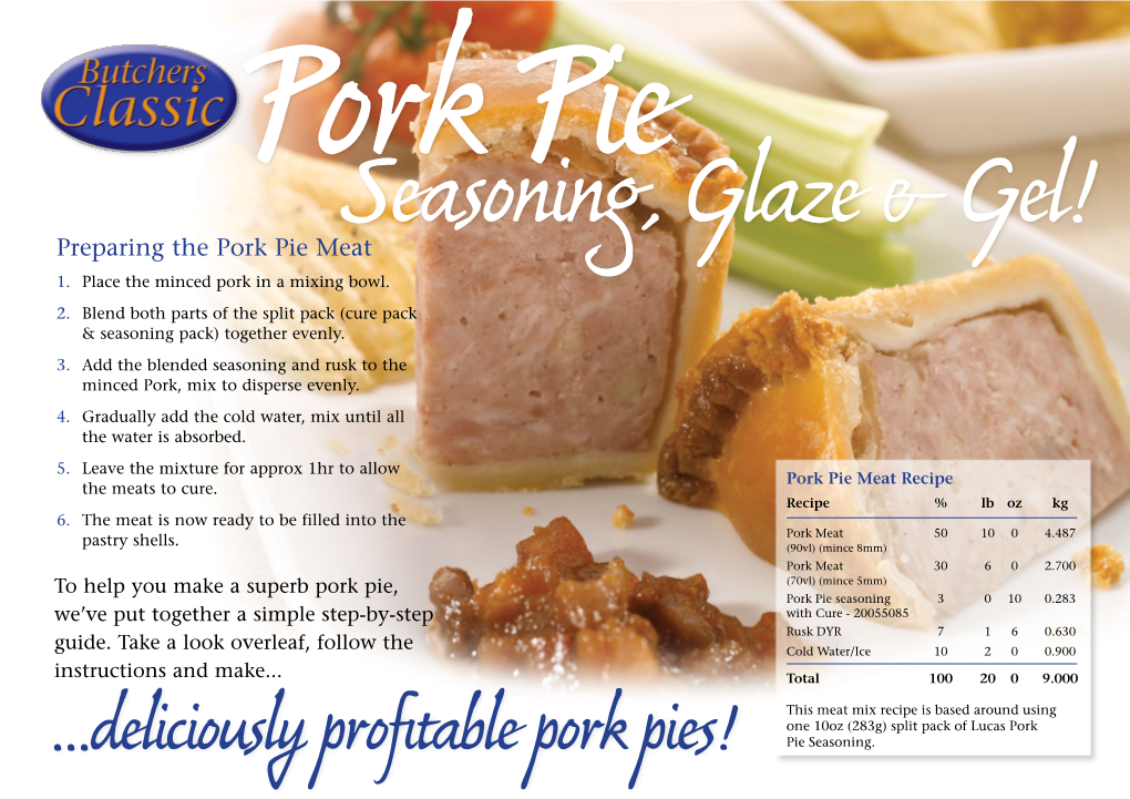 Deliciously Profitable Pork Pies! Pie Seasoning