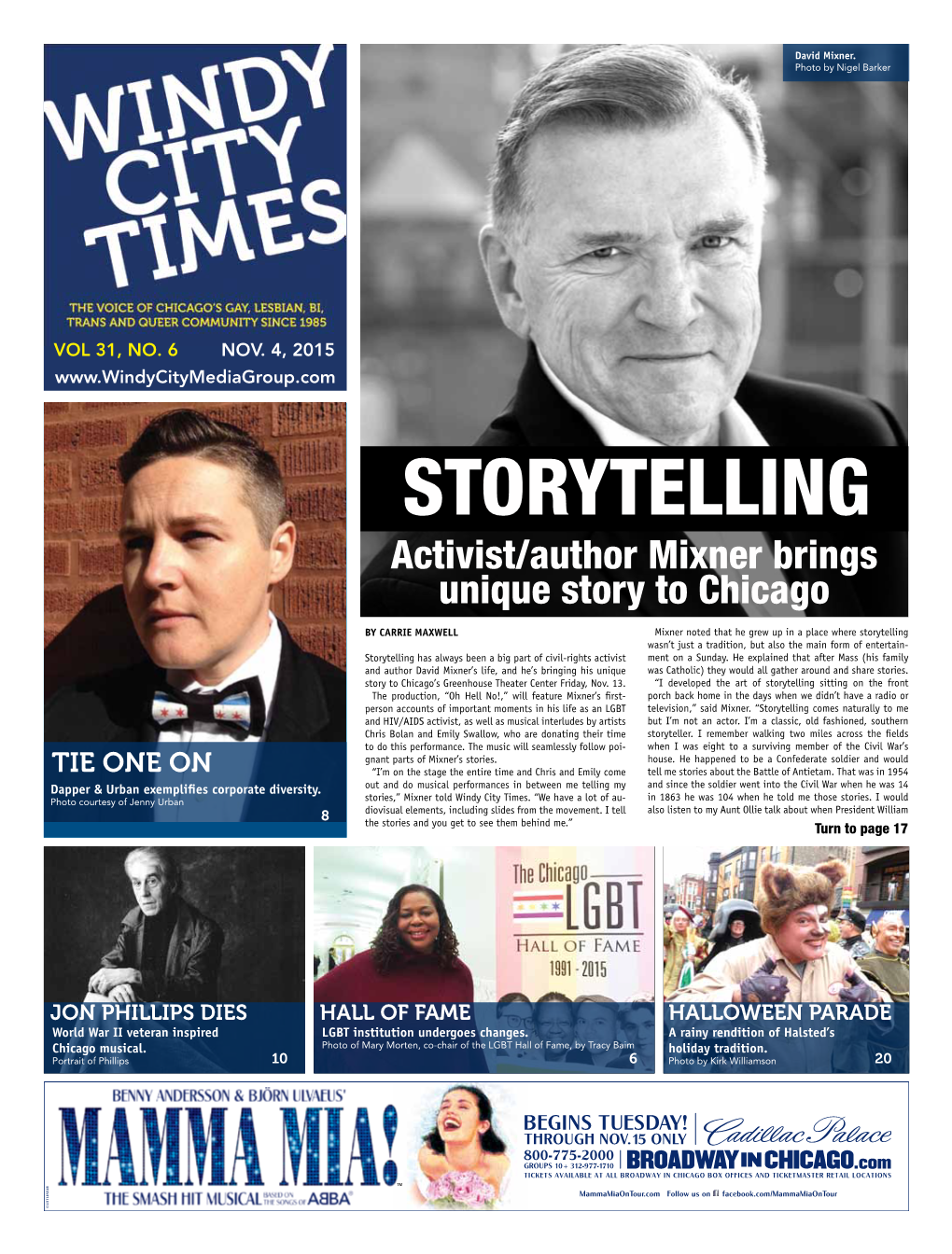 STORYTELLING Activist/Author Mixner Brings Unique Story to Chicago