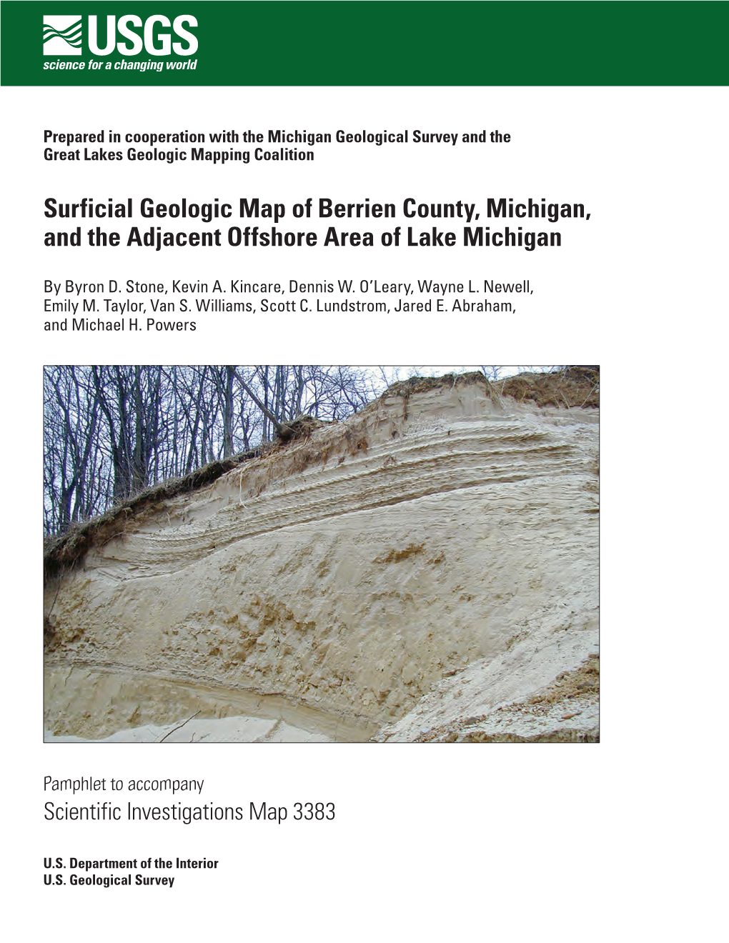 Surficial Geologic Map of Berrien County, Michigan, and the Adjacent Offshore Area of Lake Michigan