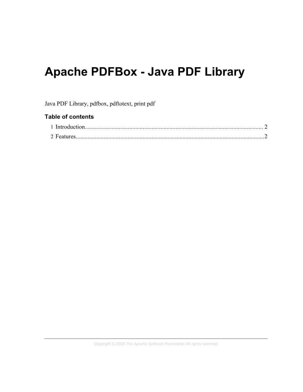 Apache Pdfbox - Java PDF Library