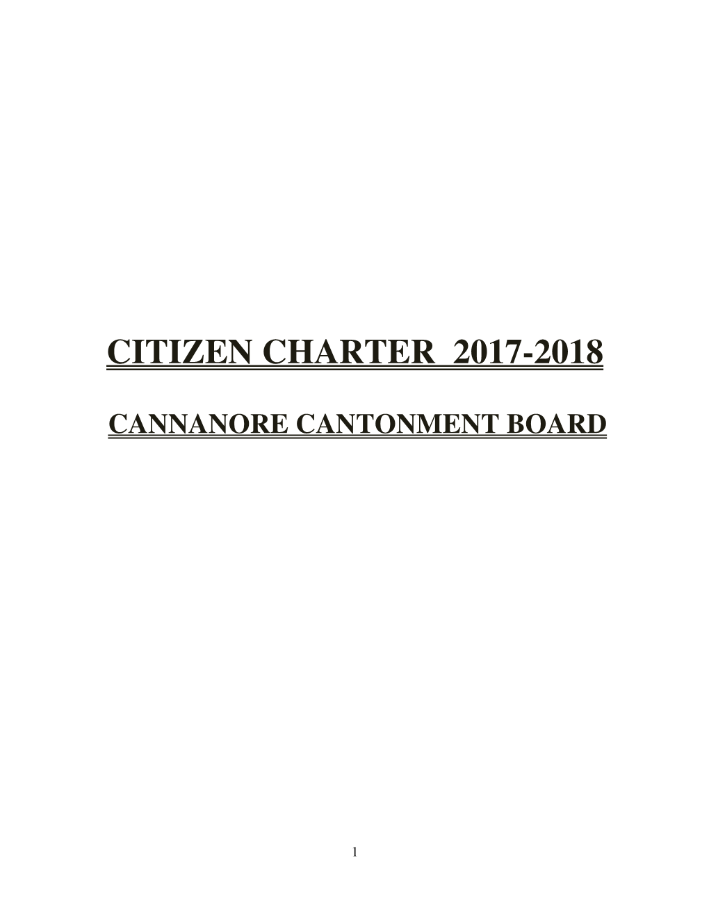 Citizen Charter 2017-2018