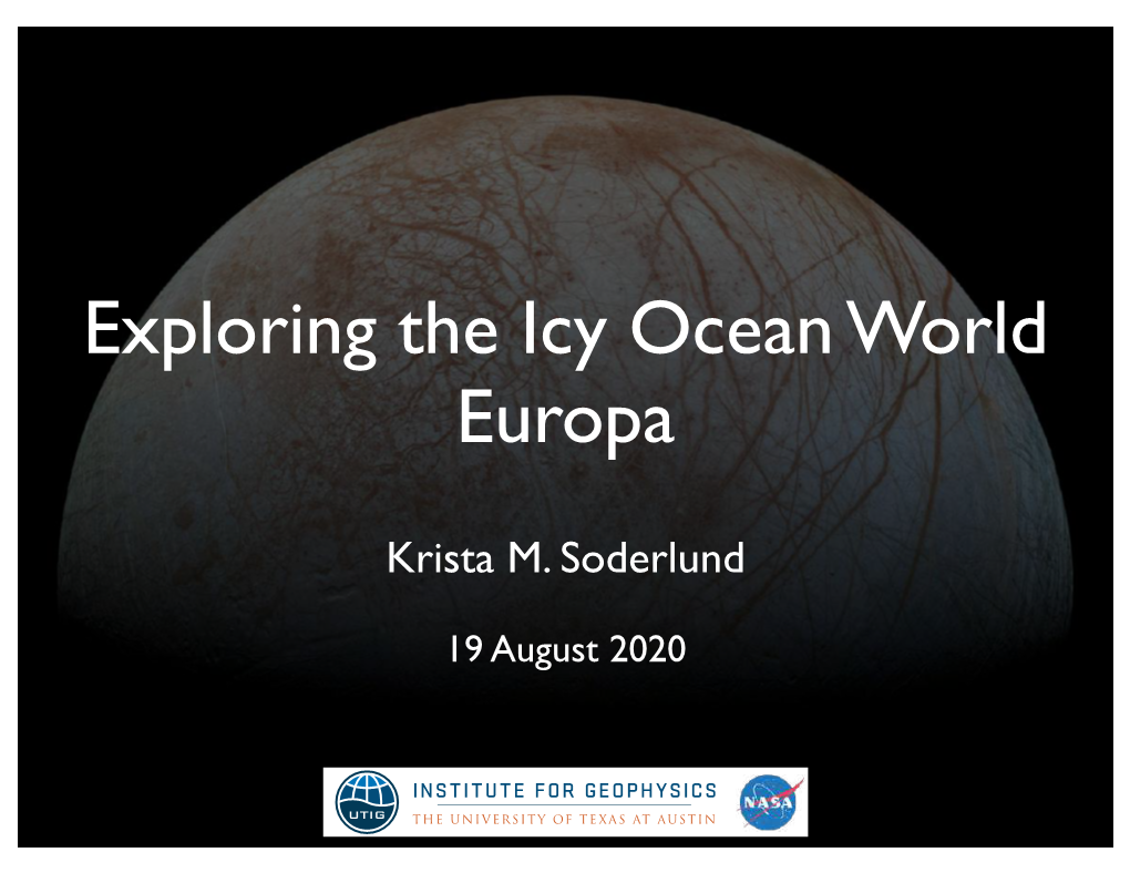 Exploring the Icy Ocean World Europa