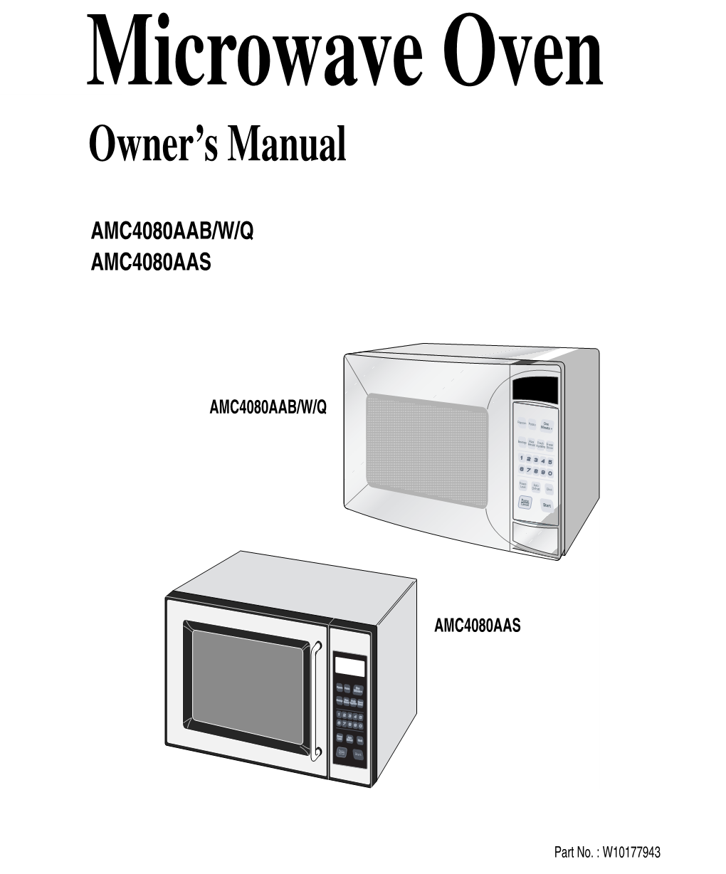 Microwave Oven Owner’S Manual