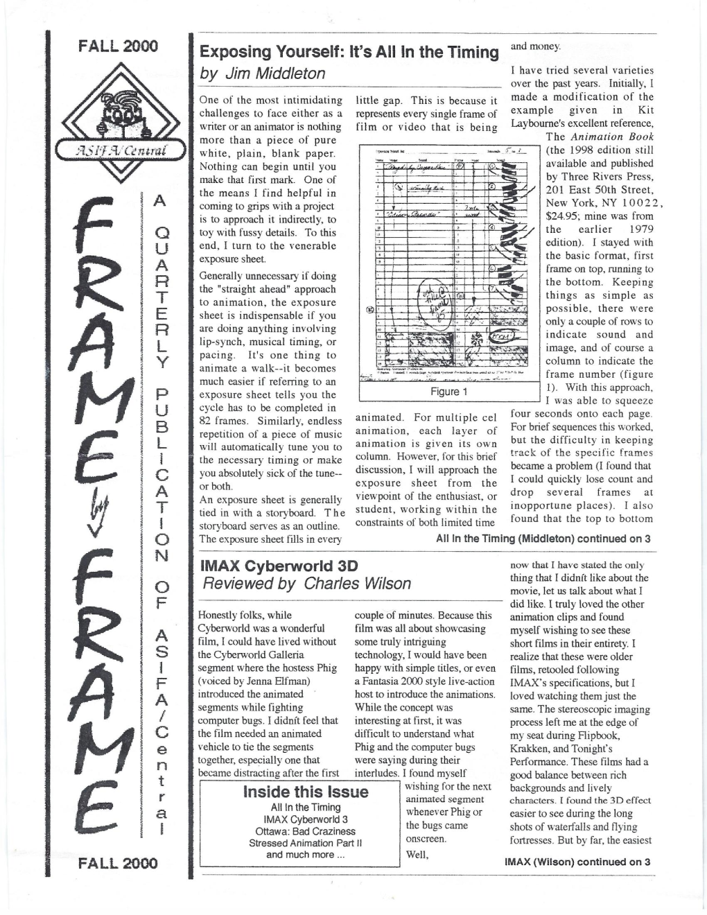 2000 Fall ASIFA Central Newsletter