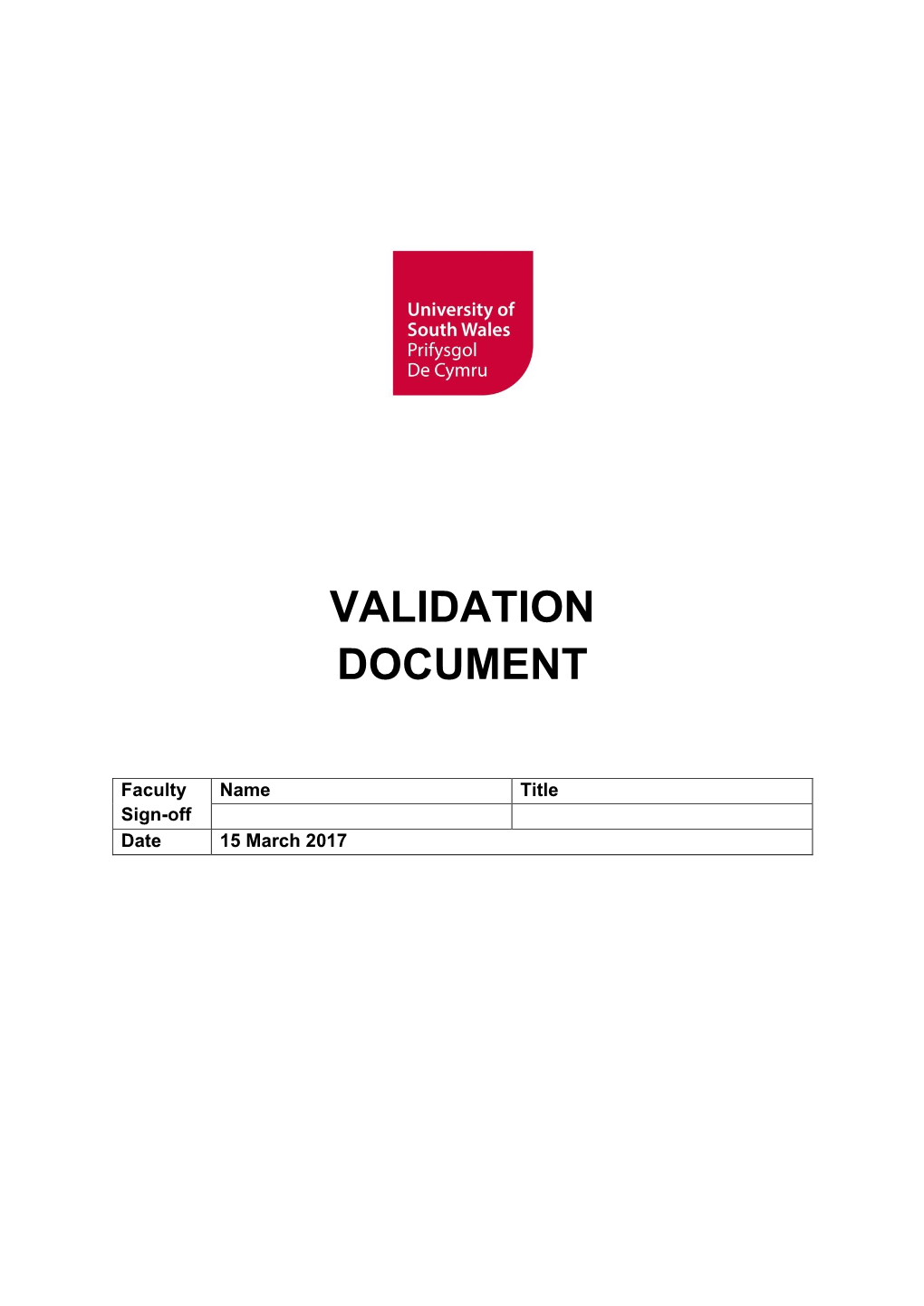Validation Document