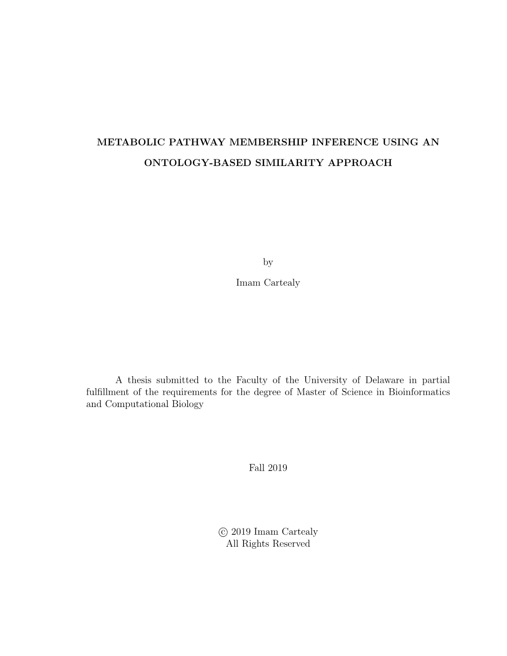 Metabolic Pathway Membership Inference Using an Ontology-Based Similarity Approach