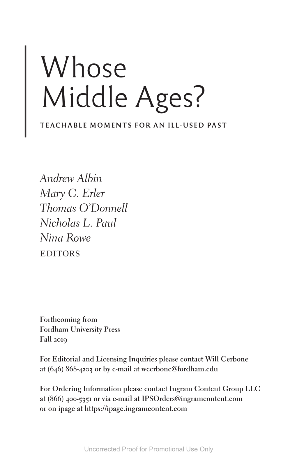 Whose Middle Ages?