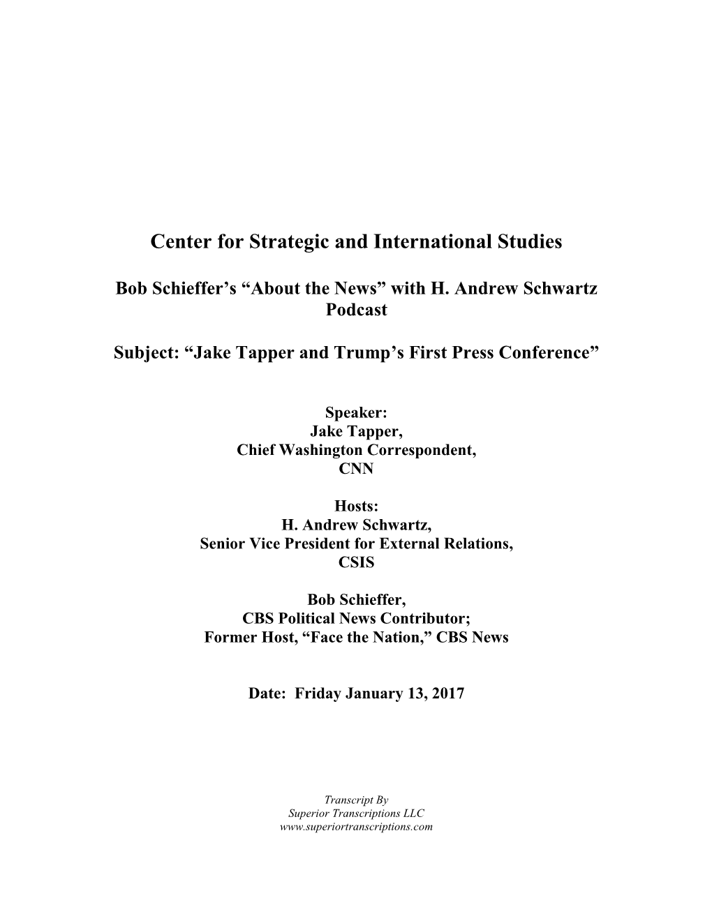 Center for Strategic and International Studies