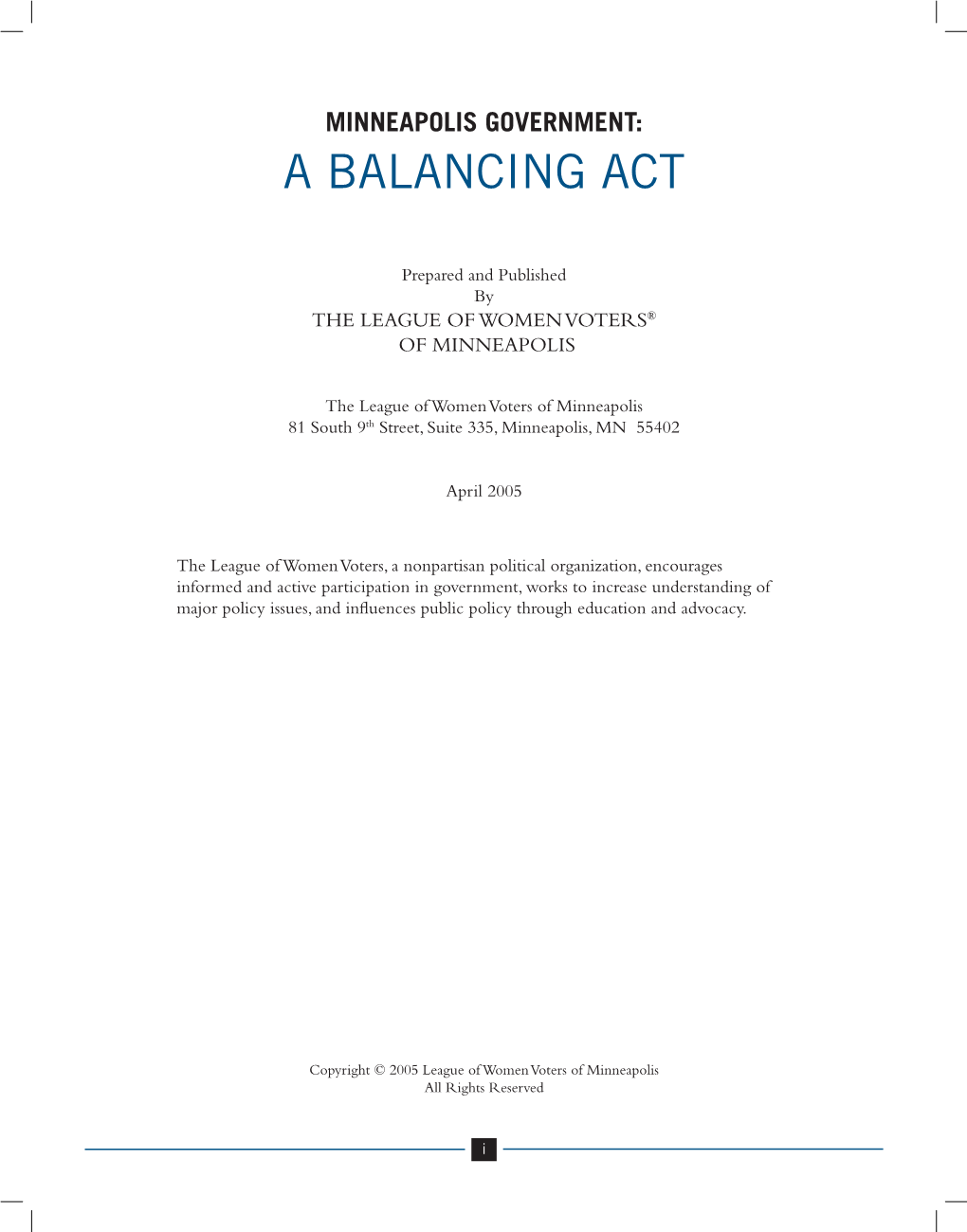 Balancing Act (Part 1)