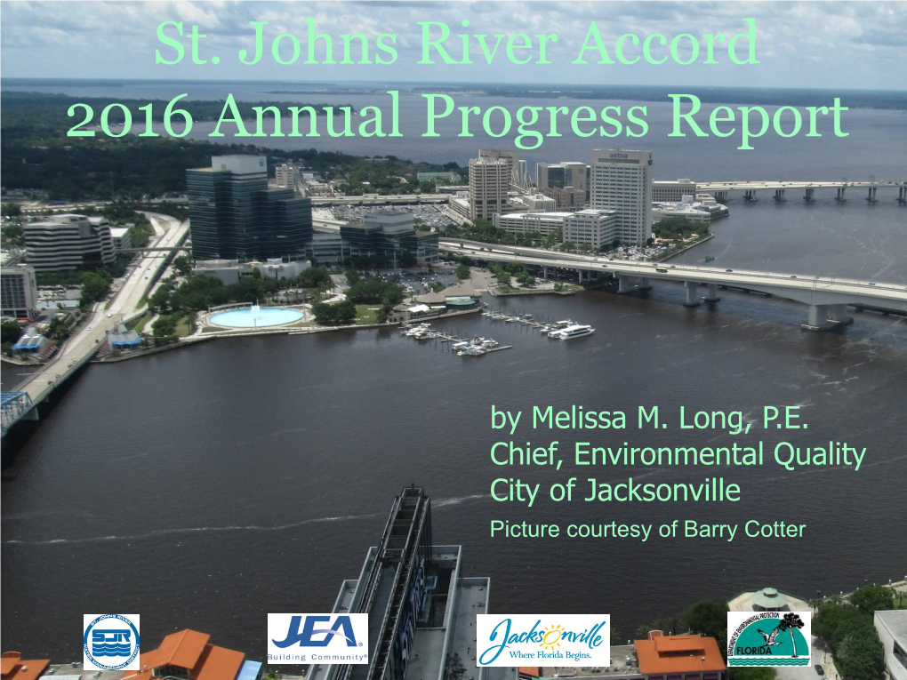St. Johns River Accord 2016 Annual Progress Report