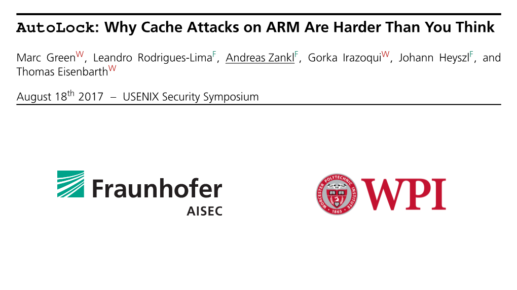 Autolock: Why Cache Attacks on ARM Are Harder Than You Think