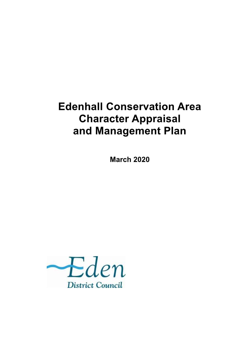 Edenhall Conservation Area Character Appraisal and Management Plan