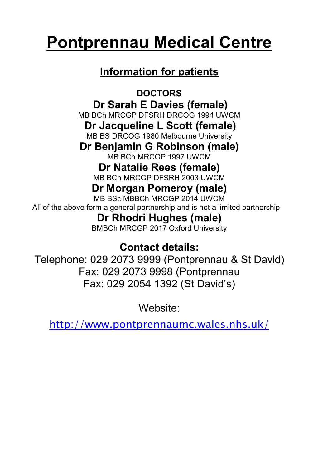 Practice Leaflet