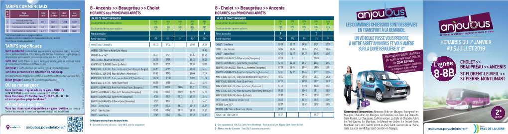 8 - Ancenis >> Beaupréau >> Cholet 8 - Cholet >> Beaupréau >> Ancenis Nb