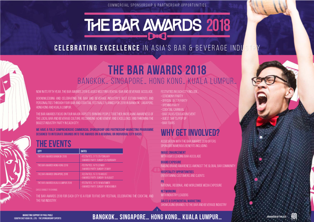 The Bar Awards 2018 Bangkok… Singapore… Hong Kong… Kuala Lumpur…