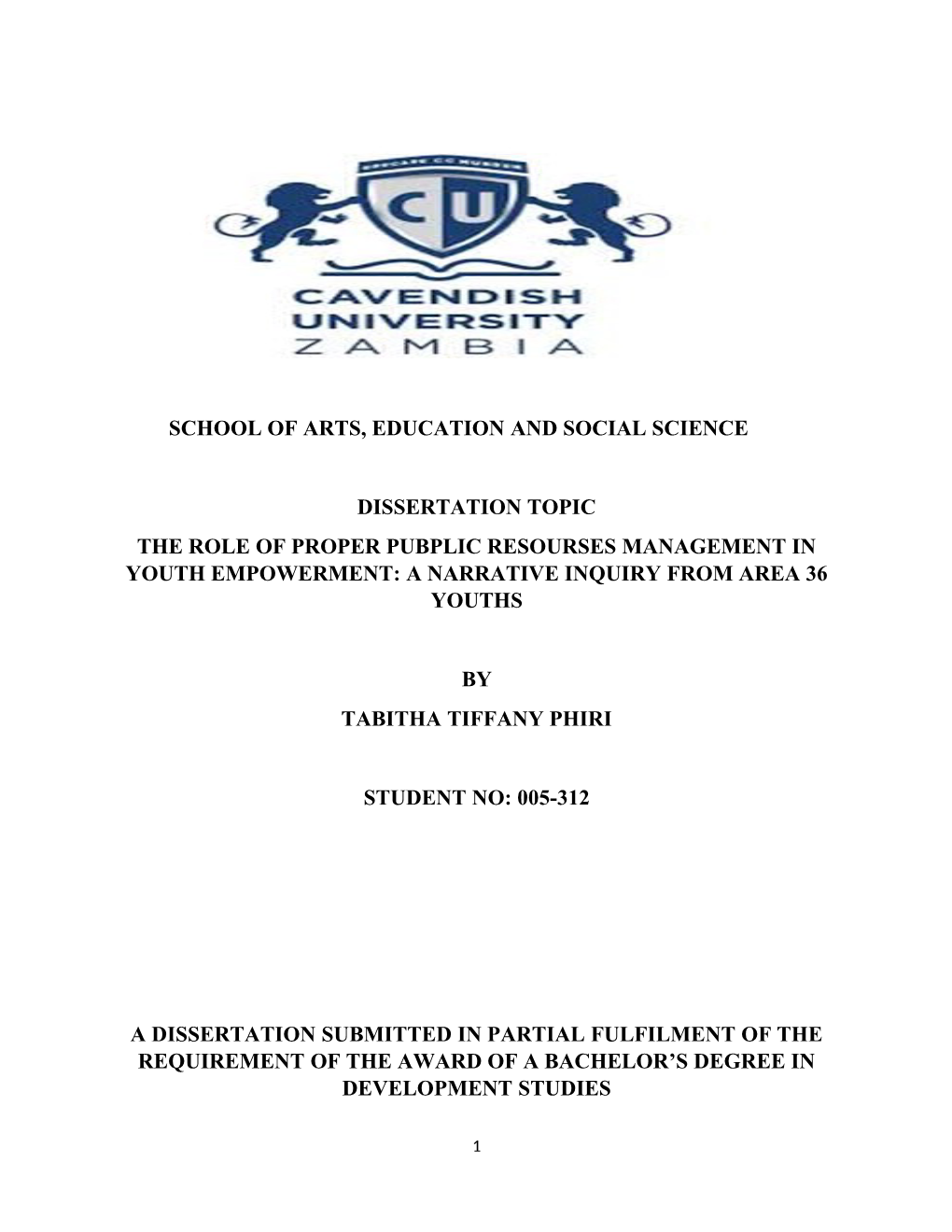 The Role of Proper Pubplic Resourses Management in Youth Empowerment: a Narrative Inquiry from Area 36 Youths