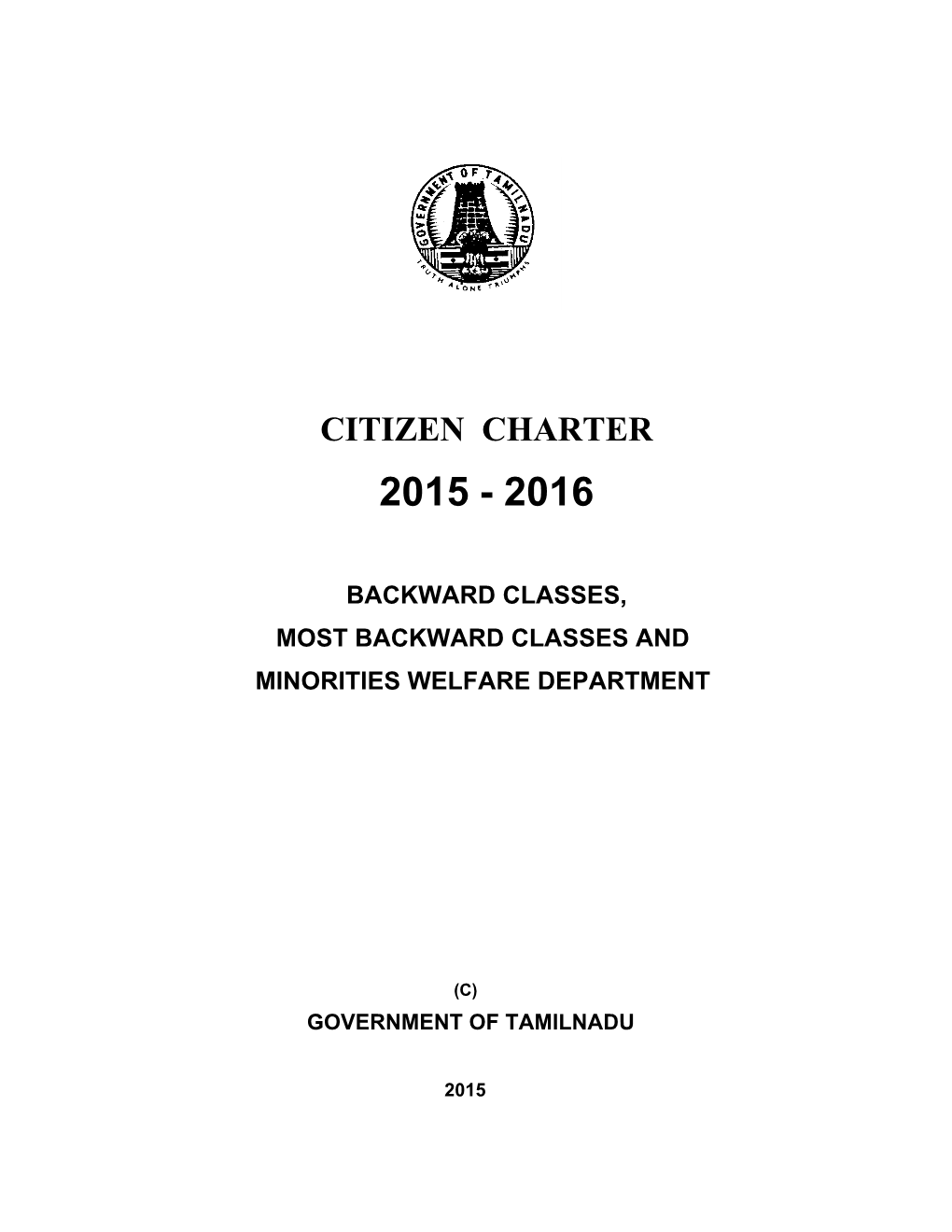 Citizen Charter 2015 - 2016