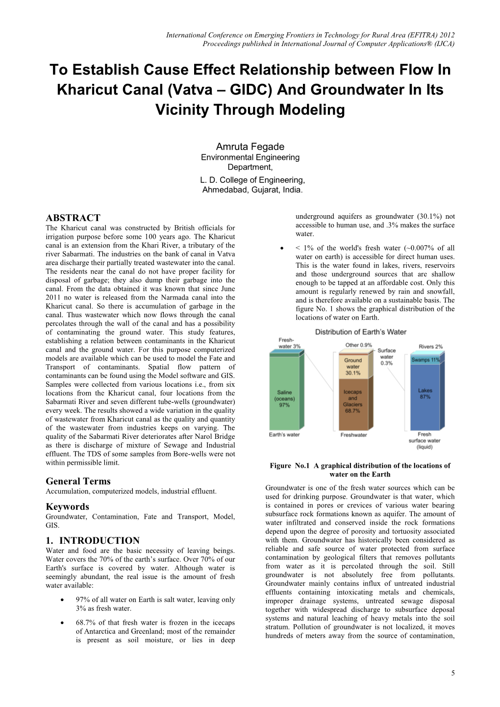 (Vatva – GIDC) and Groundwater in Its Vicinity Through Modeling