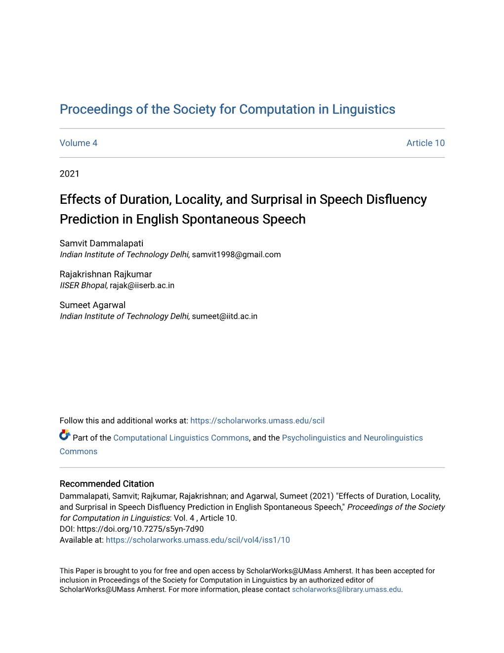 Effects of Duration, Locality, and Surprisal in Speech Disfluency Prediction in English Spontaneous Speech