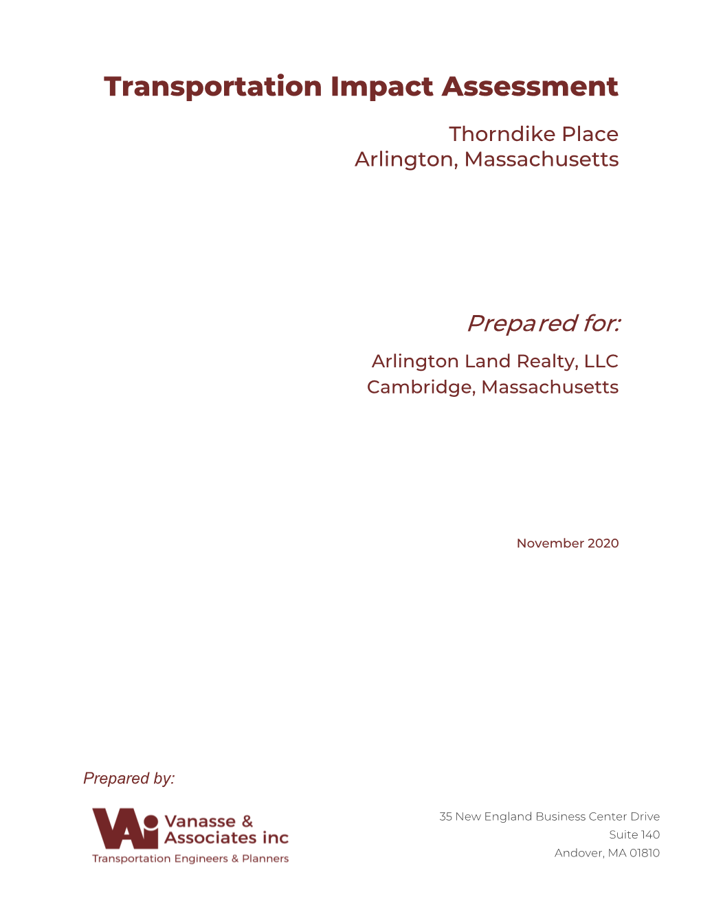 Transportation Impact Assessment