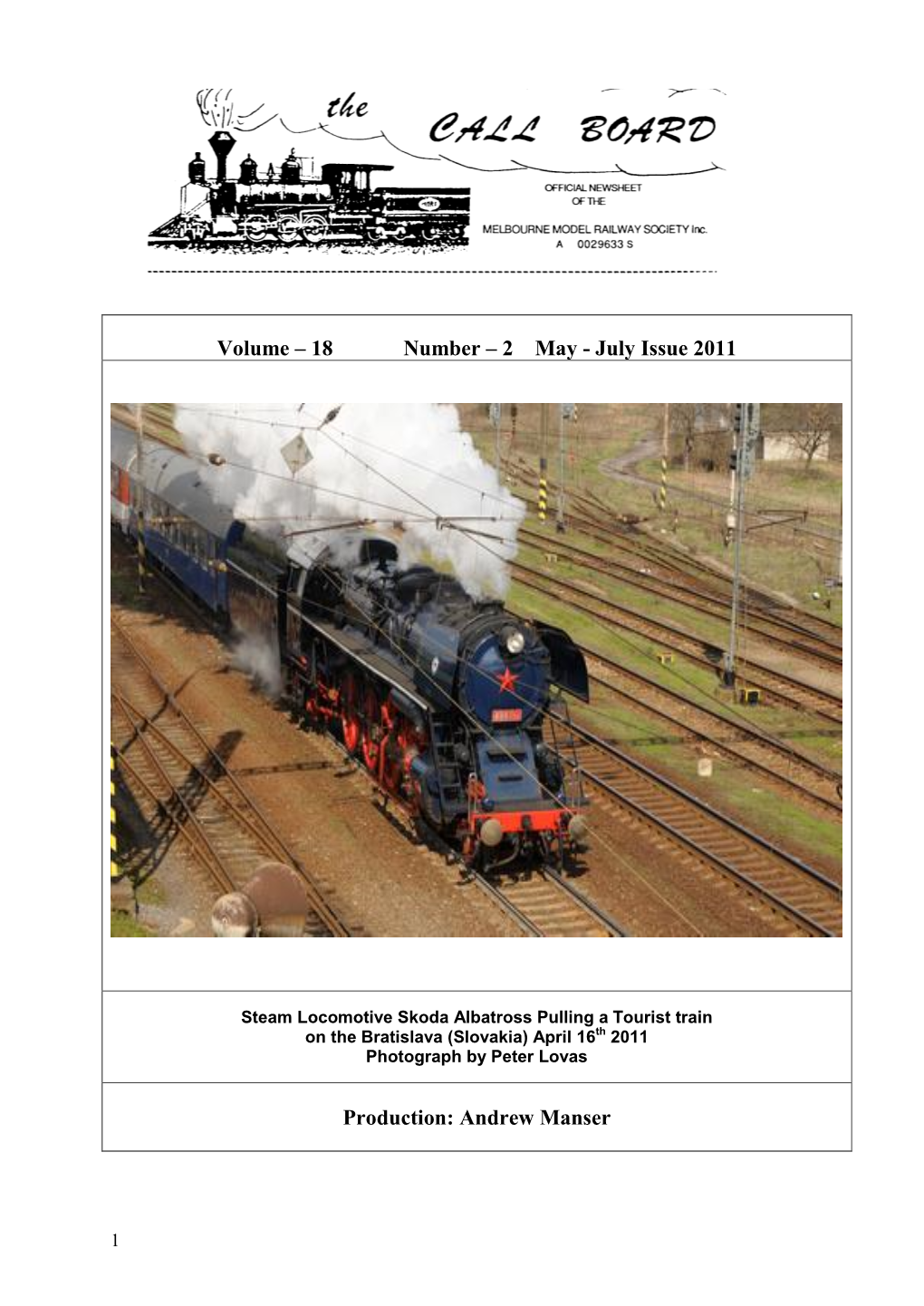 Volume – 18 Number – 2 May - July Issue 2011