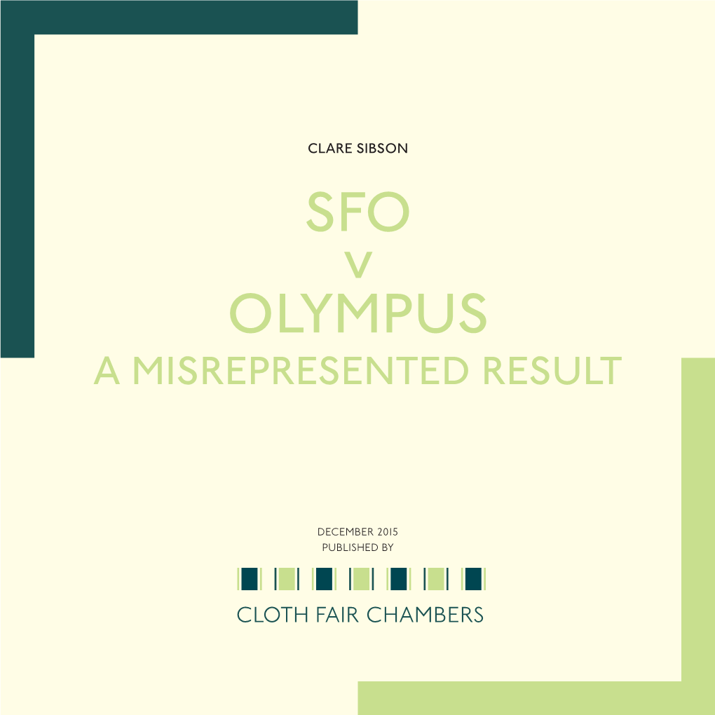SFO V OLYMPUS a MISREPRESENTED RESULT