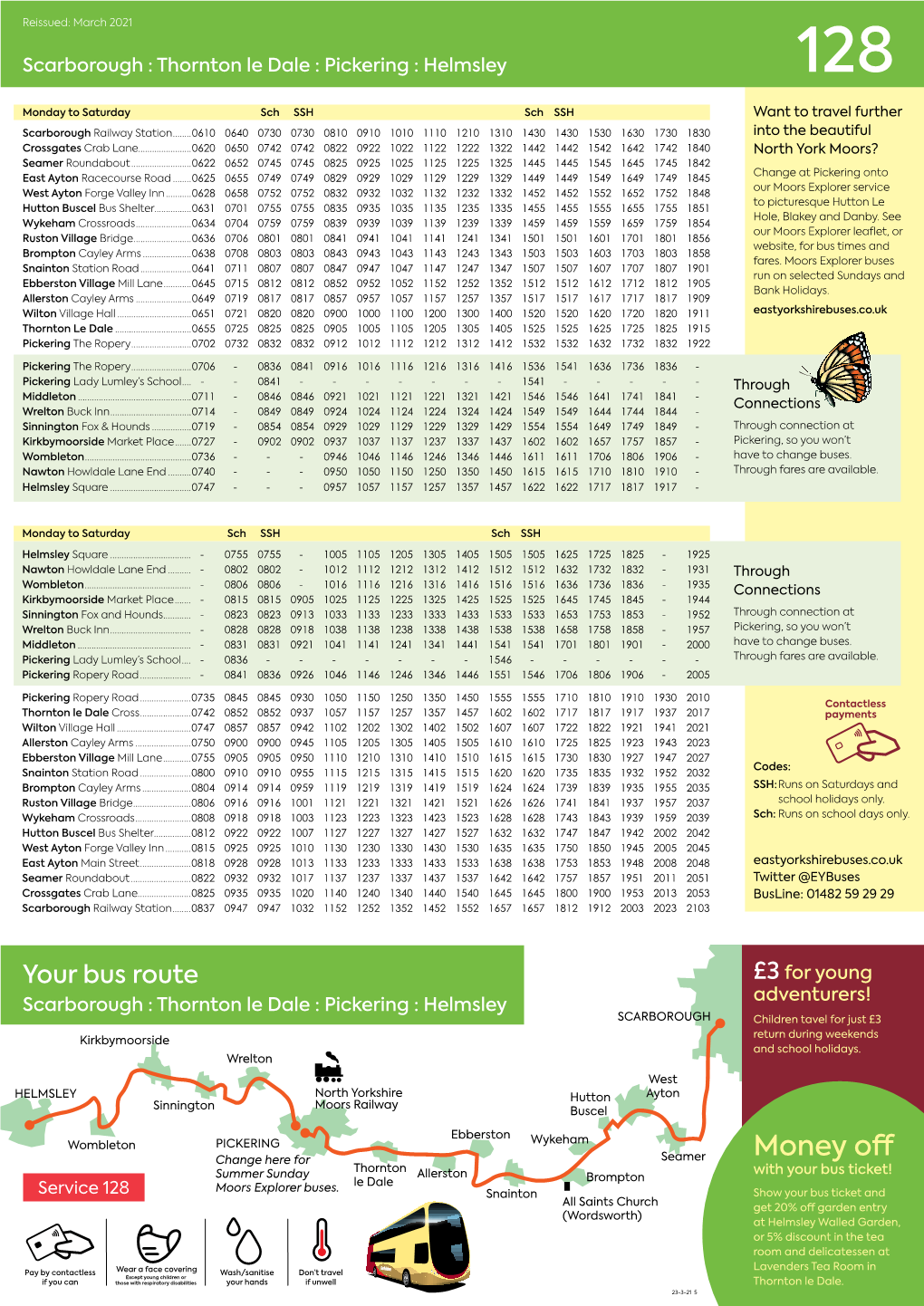 Scarborough : Thornton Le Dale : Pickering : Helmsley 128