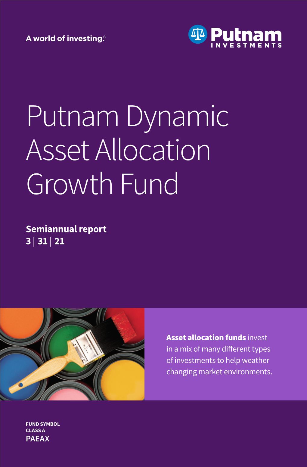 Dynamic Asset Allocation Growth Fund Semi-Annual Report