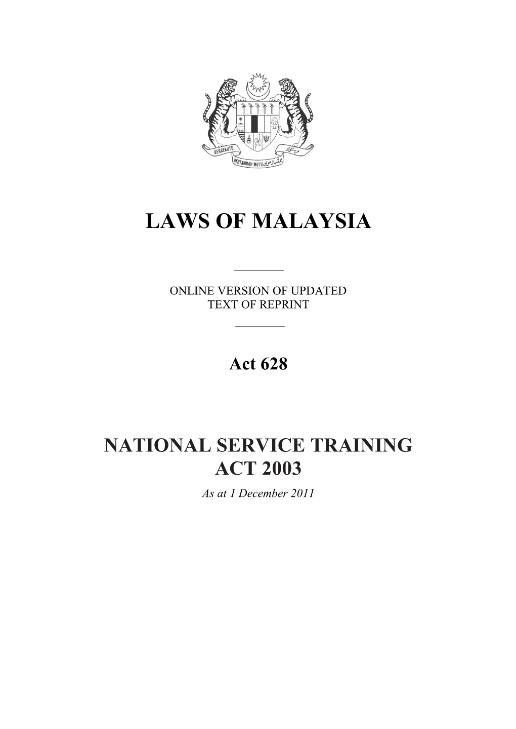 Laws of Malaysia