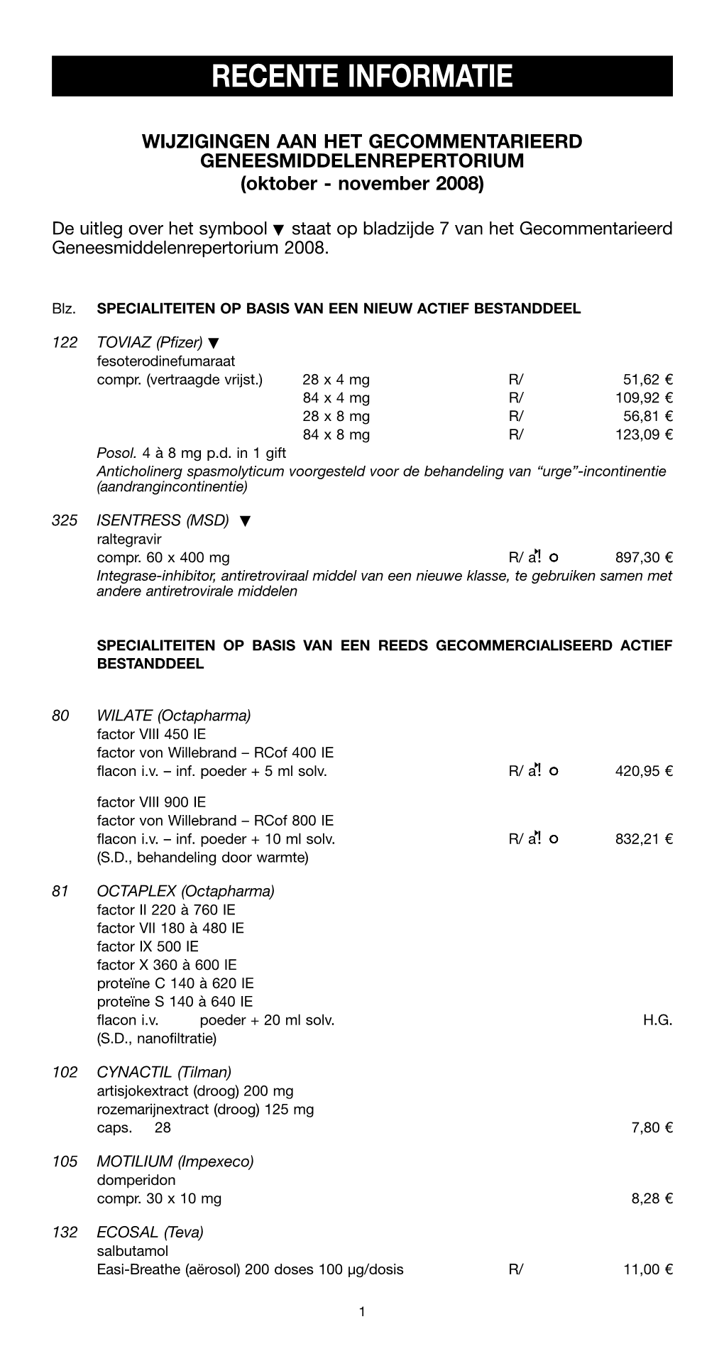 Recente Informatie